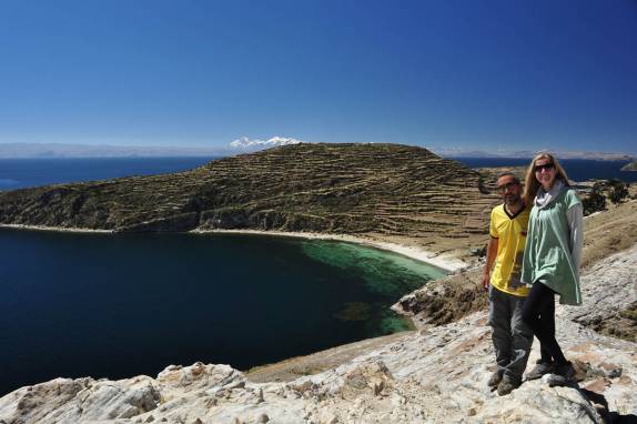 O incrível cenário da Isla del Sol, no lago Titicaca, na Bolívia